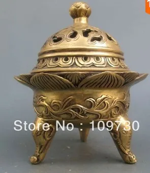 

bir 00226 Chinese Bronze Incense Burner Statue W Qing Long Mark NR