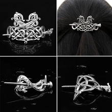 HANCHANG Viking Celtics узлы руны драконы шпилька винтажная металлическая заколка для волос скользящая заколка для волос женские ювелирные аксессуары для волос подарок