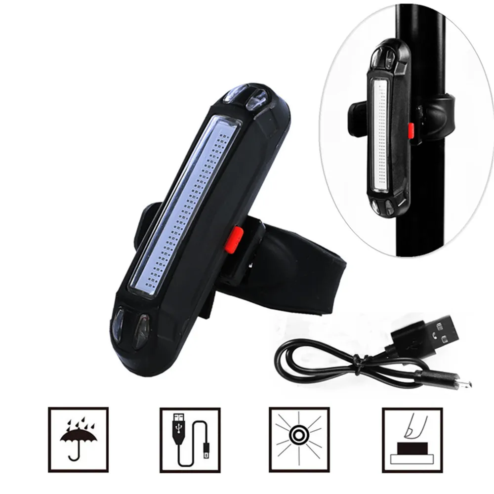 Luz de la bici 6 modos recargable Bicicleta frontal luz trasera LED luces del ciclo accesorios USB Lampara Bicicleta