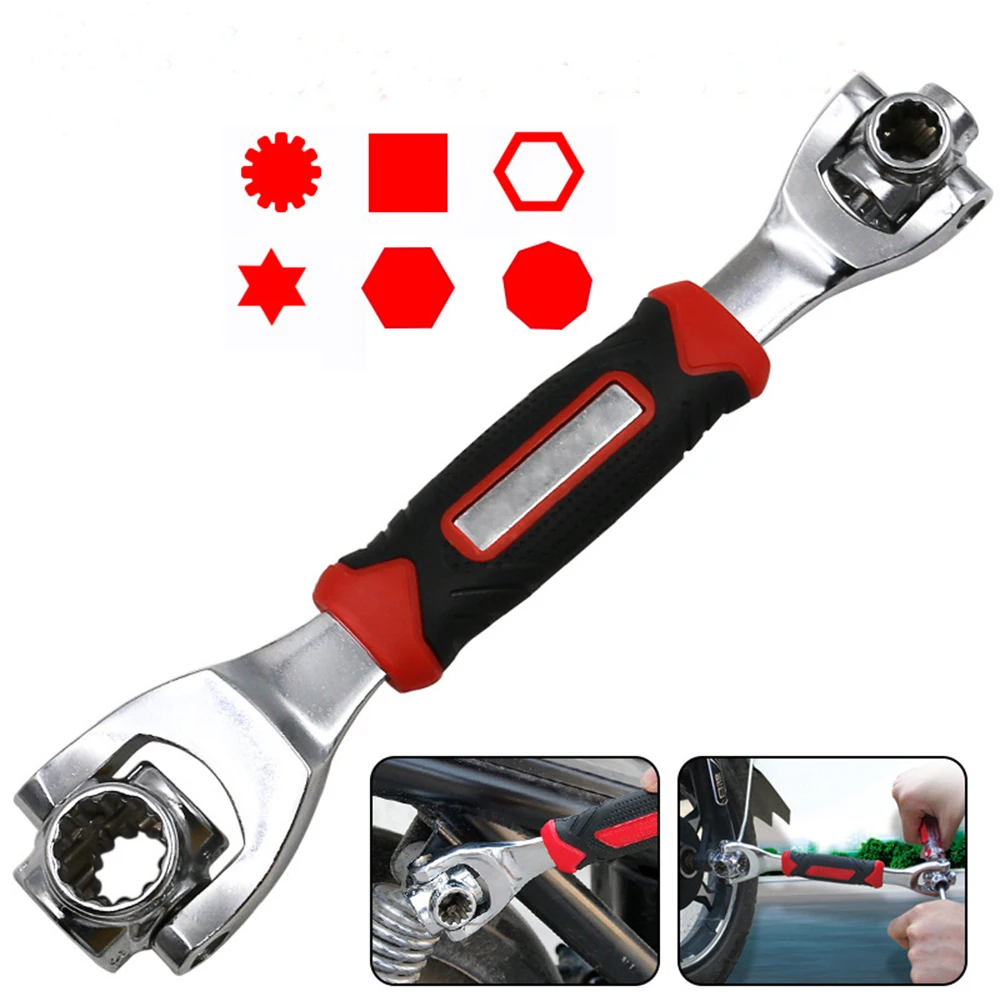 

Tiger Wrench 48 in 1 Tools 25cm Socket Works with Spline Bolts Torx 360 Degree 6-Point Universal Furniture Car Repair Hand Tools