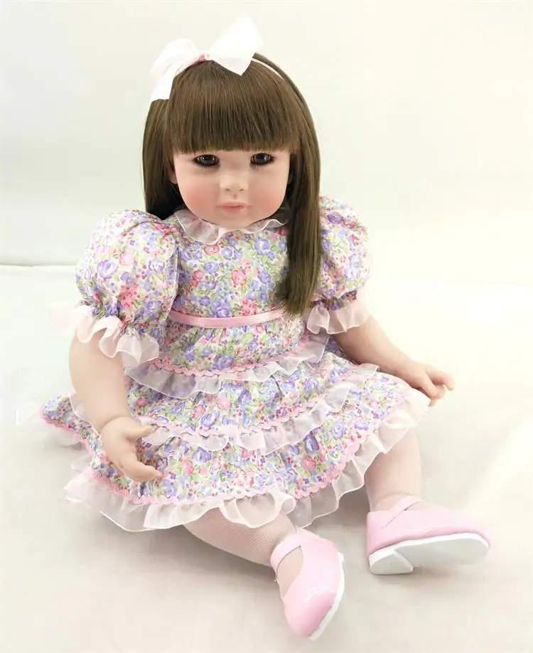 50cm Silicone Reborn Baby Doll Toys For Kid 20 inch Vinyl Lovely Toddler Princess Doll Girl Brinquedos Child Birthday Gifts
