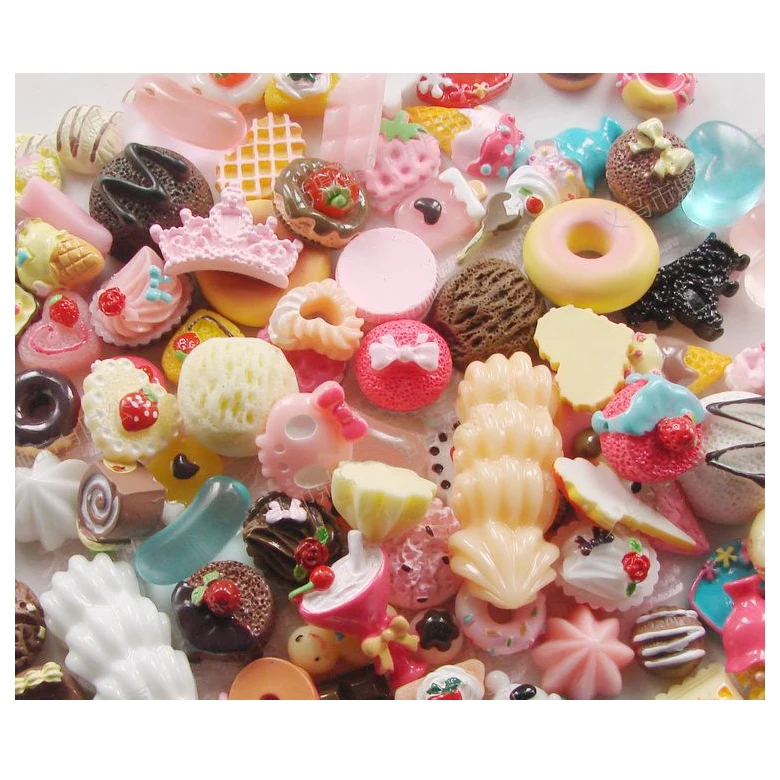 

20 pcs 3D Miniature Sweets Deco Cabochon Mix Assorted Resin