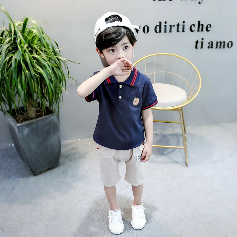 Boys Summer Clothes Sets Toddler Baby T-shirt+Pant 2pcs Kids Outfit Tracksuit For 1 2 3 4 5 Years Boys Costume Children Clothing