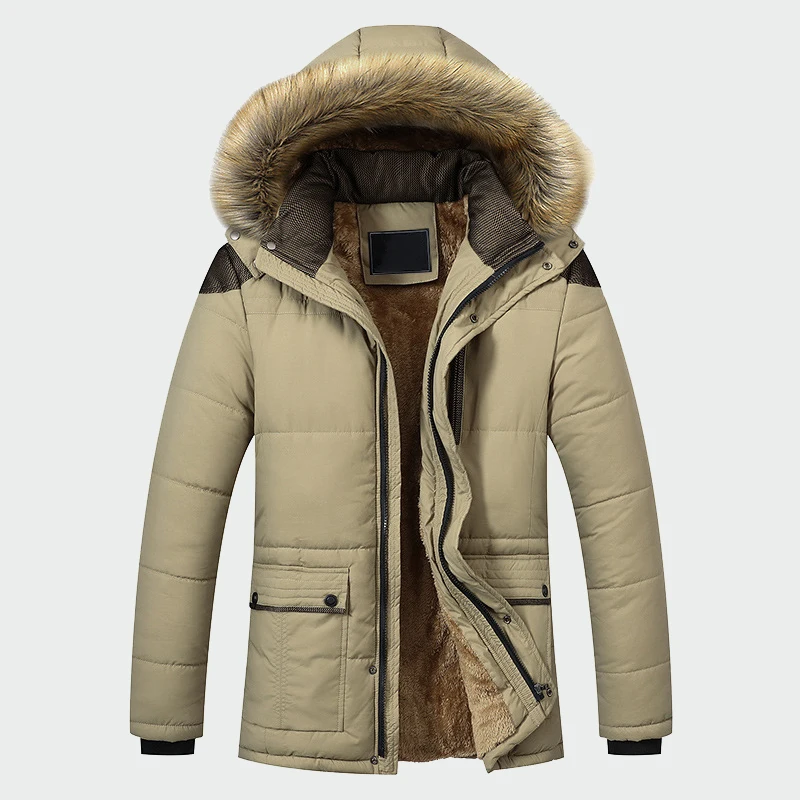 

2019 Fashion Casual Slim Thick Warm Mens Coats Parkas with Hooded Long Overcoats Male Clothes Winter Jacket Men Brand Clothing
