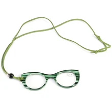 Новое ожерелье с подвеской, очки для чтения, женские, мужские, модные, кошачьи глаза, оправа для очков, подвесная Шея 1,0-3,5 R084