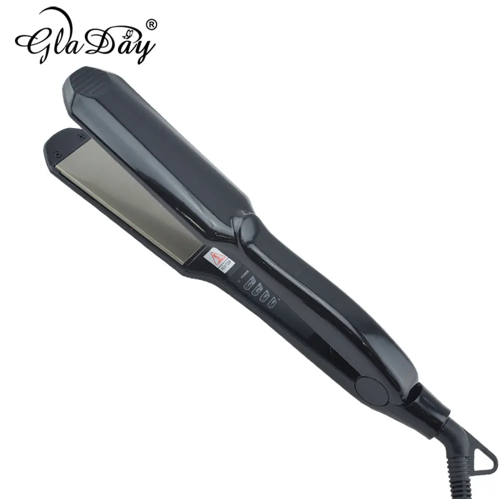 

Professional Flat Iron Hair Straightener Iron Digital LCD Display Titanium plates Dual Voltage 110-240V