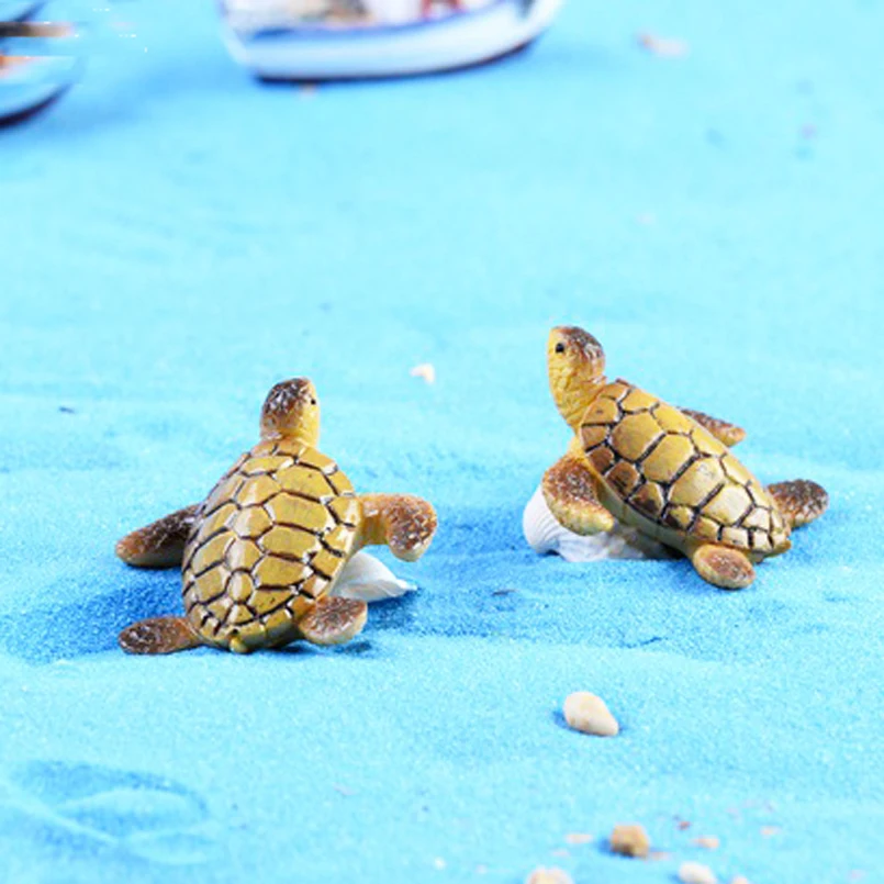 5 pcs Mini Sea tortue Modèle Ornements Miniature Home Micro Décoration Cadeaux Enfants Jouets 