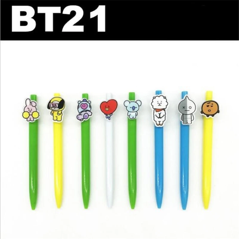Kpop Bts公式韓国星bt21 Jimin V漫画ゲルボールペン漫画の人形 女の子男の子のおもちゃコレクション H126 人形 Aliexpress