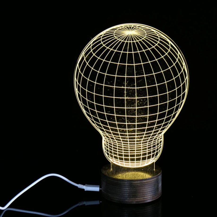 MUQGEW Bulb Digital Style Unique Design 3D Unique Lighting Effects