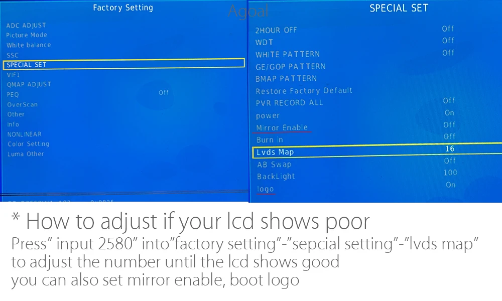 factory setting