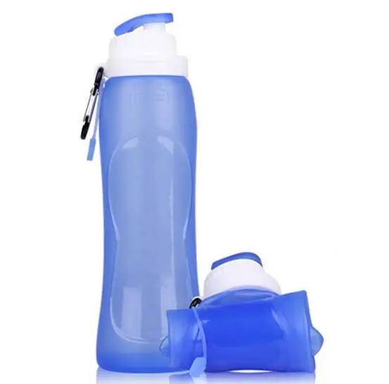 500ml Silicone Folding Kettle Outdoor Sport Portable Water Bottle Multifunctional Magic Bottle Shaker Foldable