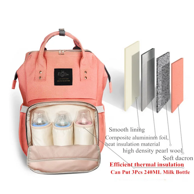 

New Upgraded Eambee Fashion Mummy Maternity Nappy Bag Large Capacity Baby Bag Travel Backpack Designer Nursing Bag Baby Care