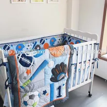 8 шт., детские постельные принадлежности для кроватки, комплекты для бейсбола, спортивные комплекты для маленьких мальчиков, детская кроватка, детская кроватка