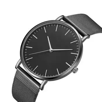 

Ultra-thin Unisex Style Watch Men Gold Watches Luxury Brand Black Stainless Steel Male Quartz Clock Waterproof Scratch Resistant