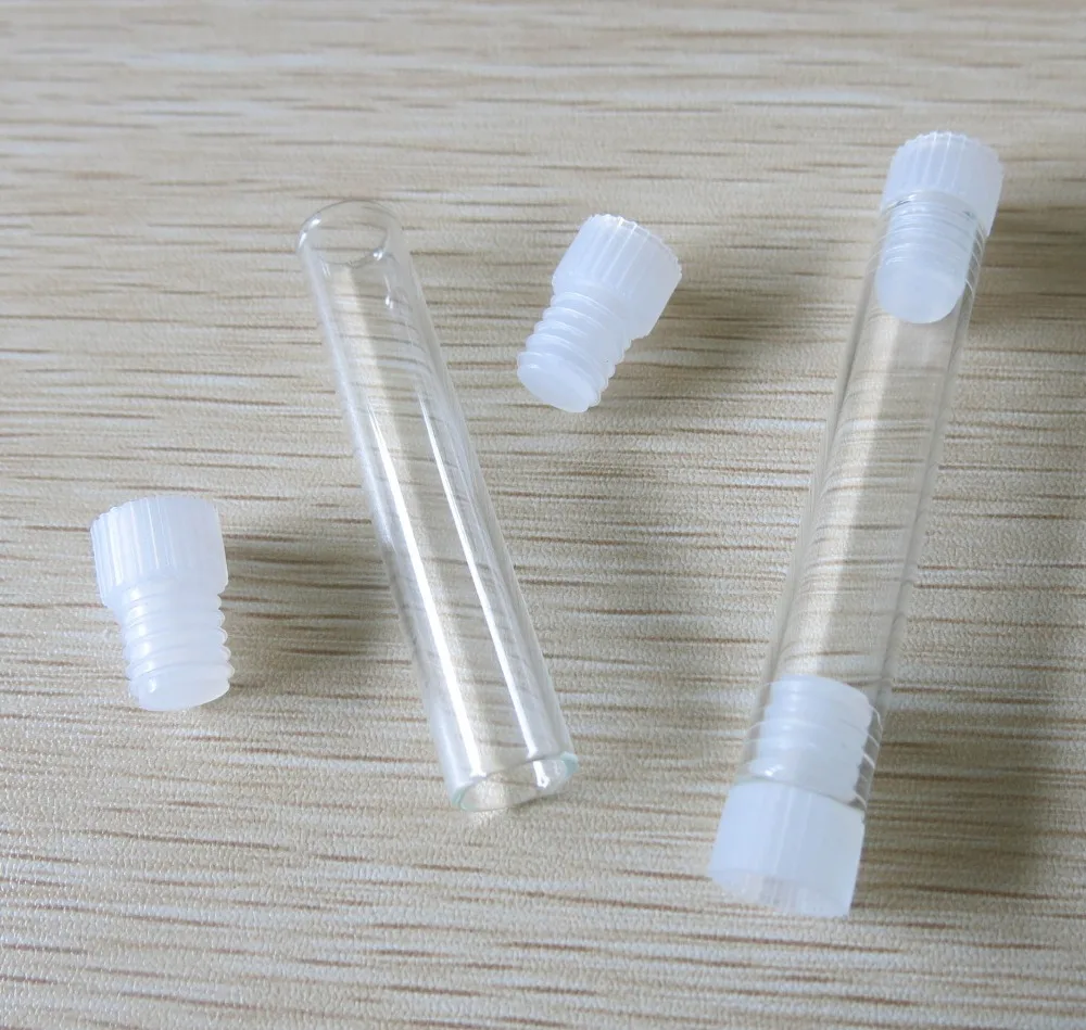 500 pcs lot Empty Sample Glass Tube With White PE Cork Small Alcohol Test Tube With 3