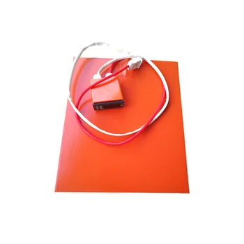 

230v 400w 300*400*1.5mm Silicone Rubber 3d Printer Heat Bed adhesive digital thermostat on wire 1000mm lead out from short