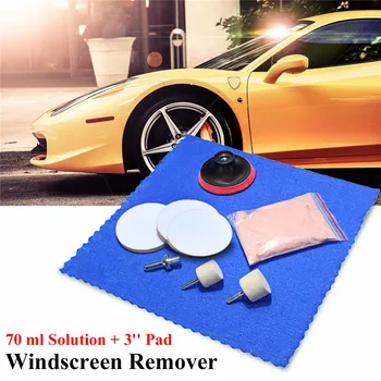

8Pcs Glass Scrach Remover With 70g Cerium Oxide Powder Polishing Kit 3'' Wheel