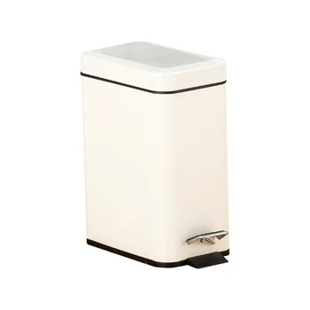 

Hot Pedal Bin Household Trash Can Mute Stainless Steel Kitchen Trash Bin with Liner LSK99