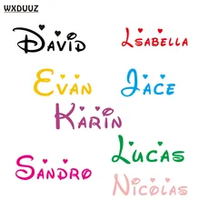 Индивидуальные персонализированные Имя детей домашний декор Детская комната виниловая наклейка Съемная настенная художественная наклейка C08