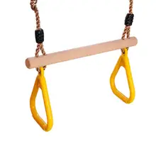 Дизайн Деревянные 45 см качели с треугольными пластиковыми упражнениями фитнес гимнастические кольца для тренажерного зала упражнения Кроссфит подтягивания мышц Ups