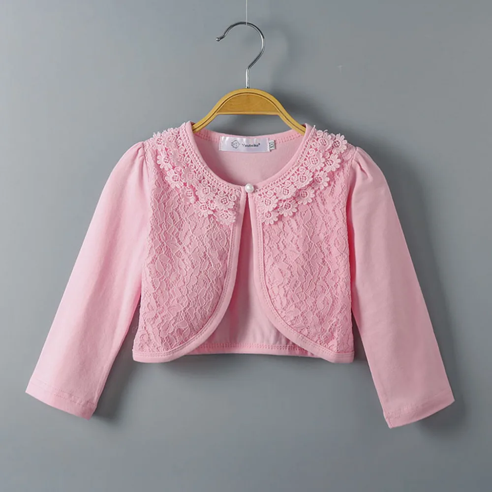 Toddler Kids Baby Little Girls Lace Princess Bolero Cardigan Shrug Tops ...