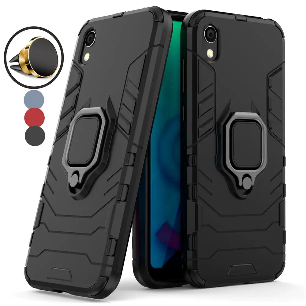 

Full Cover For Huawei Honor 8A Pro 8X MAX Holder Magnetic Car Mount Phone case for honor 8a Luxury Bracket Ring Shockproof Cases