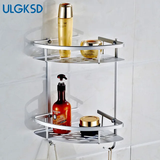 Ulgksd Aluminium dreieck Doppel Regale Bad Zubehör Bad Handtuch ... Ulgksd Aluminium dreieck Doppel Regale Bad Zubehör Bad Handtuch ...