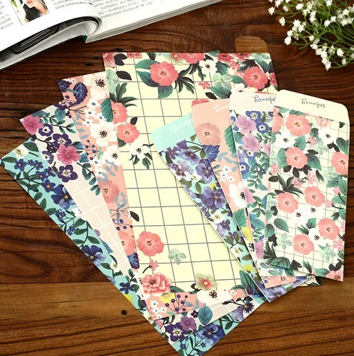 

1sets/lot Vintage Charlotte Garden series DIY Multifunction 3PCS Kraft Envelope with Letter paper set Christmas gift