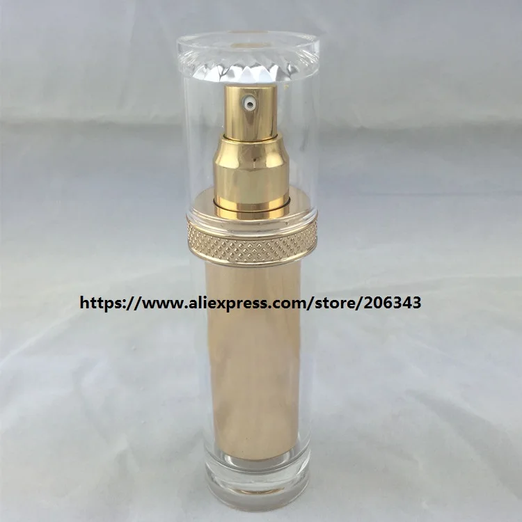 50ml shiny gold acrylic/plastic bottle for serum/lotion/emulsion