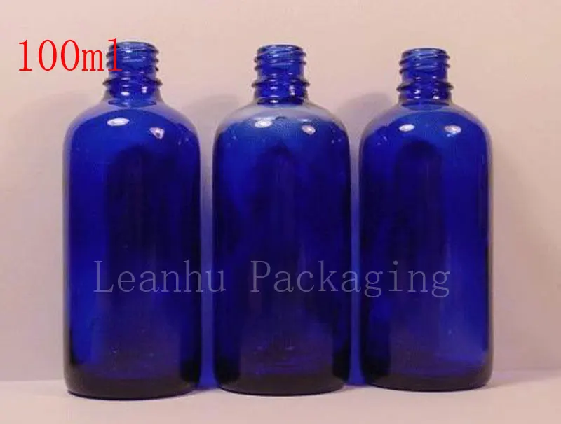 100ML blue bottle essential oil blue glass bottle deployment 100cc comsetic packagingin