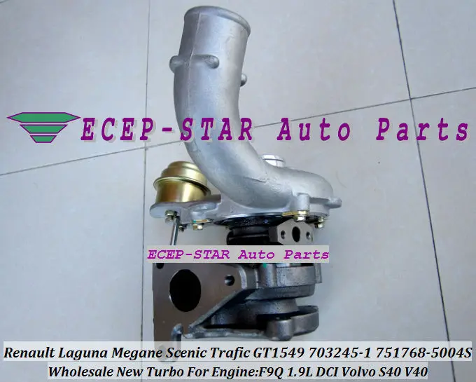 Турбокомпрессор GT1549 751768 5004S 703245 для Renault Laguna Megane SCENIC TRAFIC S40 V40 F9Q 1.9L|turbocharger ford|turbocharger