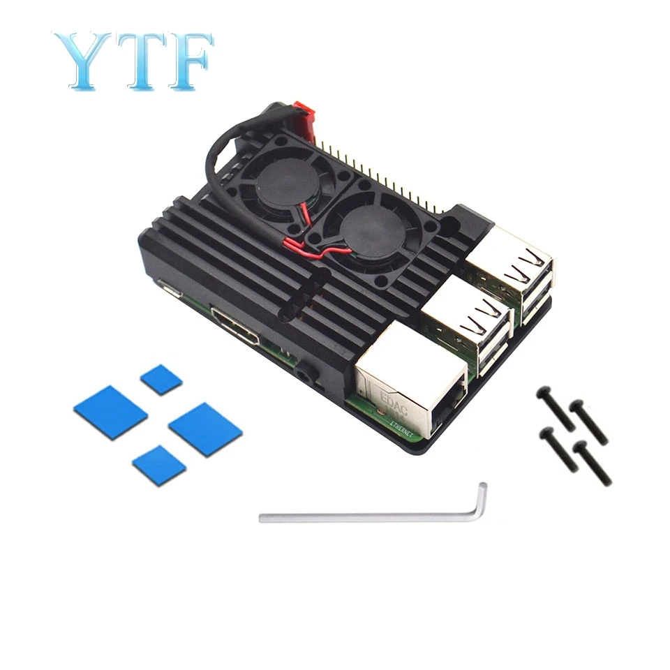 

10pcs Raspberry pi 2B/3B/3B+ Shell Box Raspberry pi general aluminum alloy heat dissipation shell