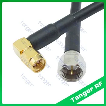 

Hot selling F male plug to SMA male plug connector right angle RF RG58 Pigtail Jumper Coaxial Cable 40inch 100cm High Quality