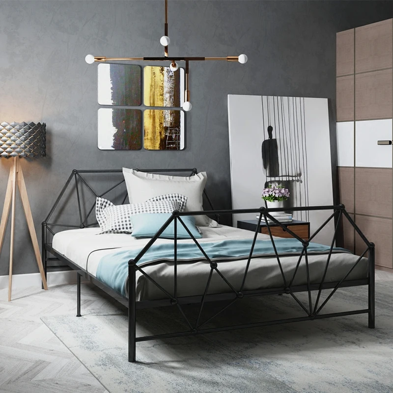 European type contemporary contracted iron art bed adult children iron bed 1.2m 1.5m single double iron frame bed princess bed European type contemporary contracted iron art bed adult children iron bed 1.2m 1.5m single double iron frame bed princess bed