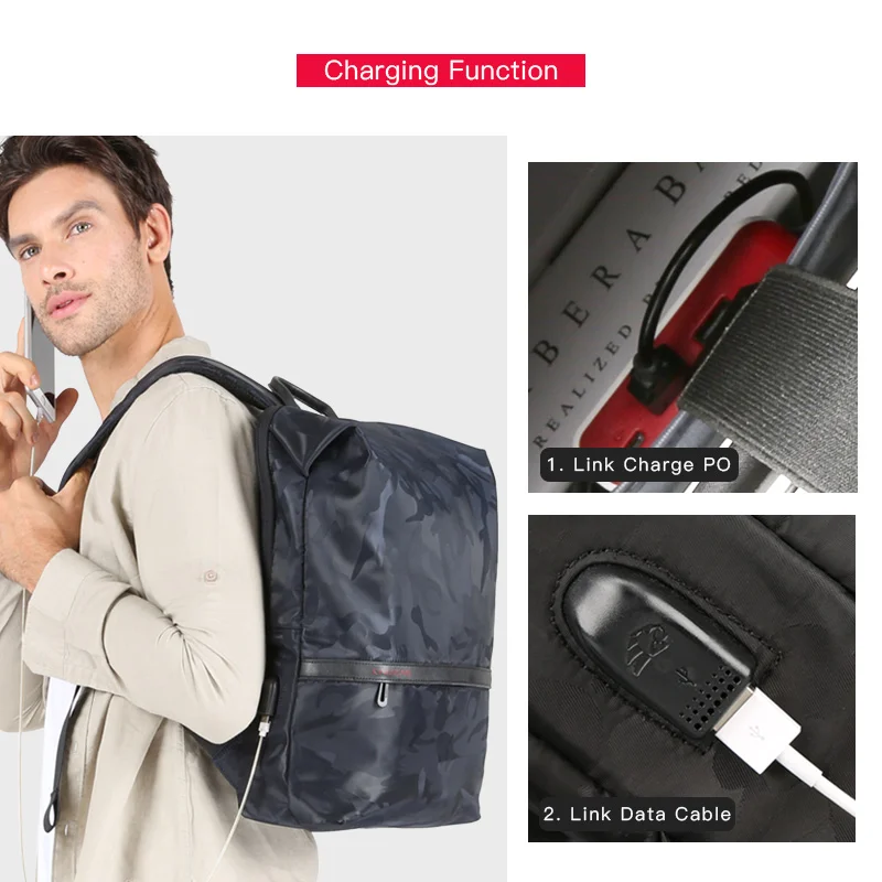 Kingsons, мужские рюкзаки для 15,6 дюймов, рюкзак для ноутбука, большая вместительность, женские сумки через плечо, Студенческая Повседневная сумка, водоотталкивающая