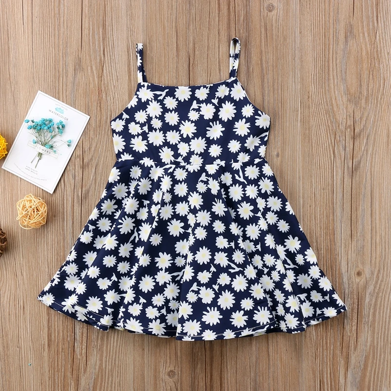 Summer Toddler Baby Girls Princess Floral Daisy Dresses For Girls 2018