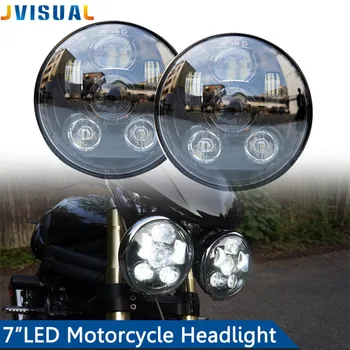 

7inch Motorcycle Headlight For Harley Davi 883 7" Inch Motorcycle Black Projector DRL LED Front Driving Headlamp