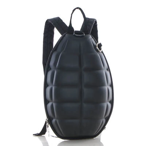 Детский рюкзак нейтральный школьный рюкзак модная кожаная школьная сумка в форме гранаты для детей Студенческая сумка унисекс сумка на плечо - Цвет: Черный