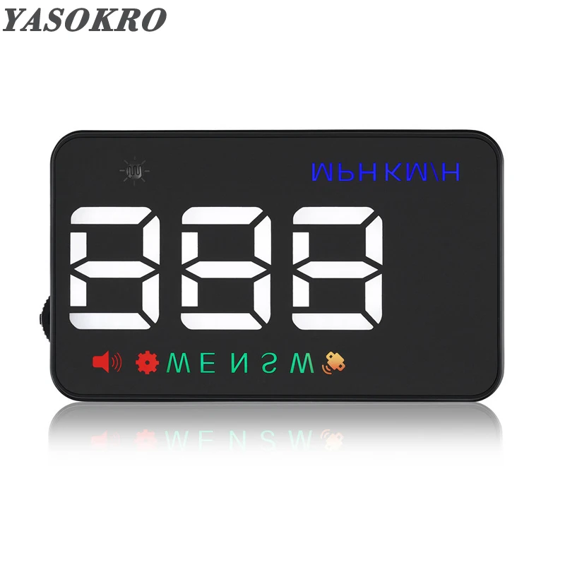 YASOKRO A5 дисплей на голову автомобильный HUD GPS Спидометр цифровой контроль скорости