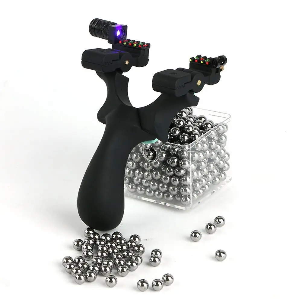 

Outdoor Precise Slingshot Catapult Bow Hunting Shooting Tool with Aiming Light