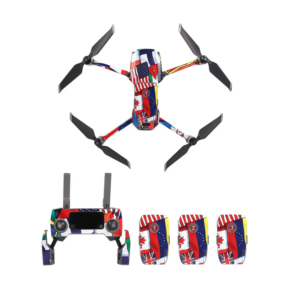 Камуфляжная наклейка для DJI Mavic 2 Pro& Zoom Drone боди-арт батарея и пульт дистанционного управления полный комплект защита для кожи