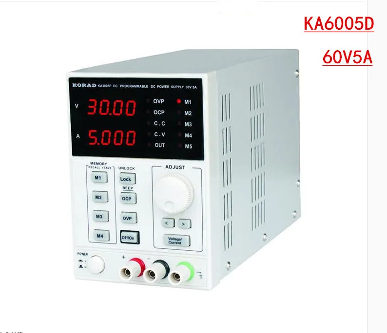 KORAD KA6005D-прецизионный Регулируемый 60 V, 5A DC Линейный источник питания Цифровой Регулируемый лабораторный класс