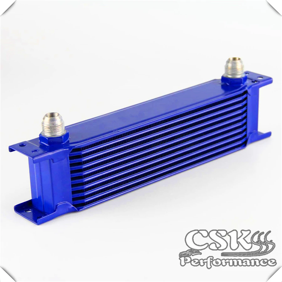 

AN10 10 Row Aluminum Engine Transmission Oil Cooler Radiator British Style Blue