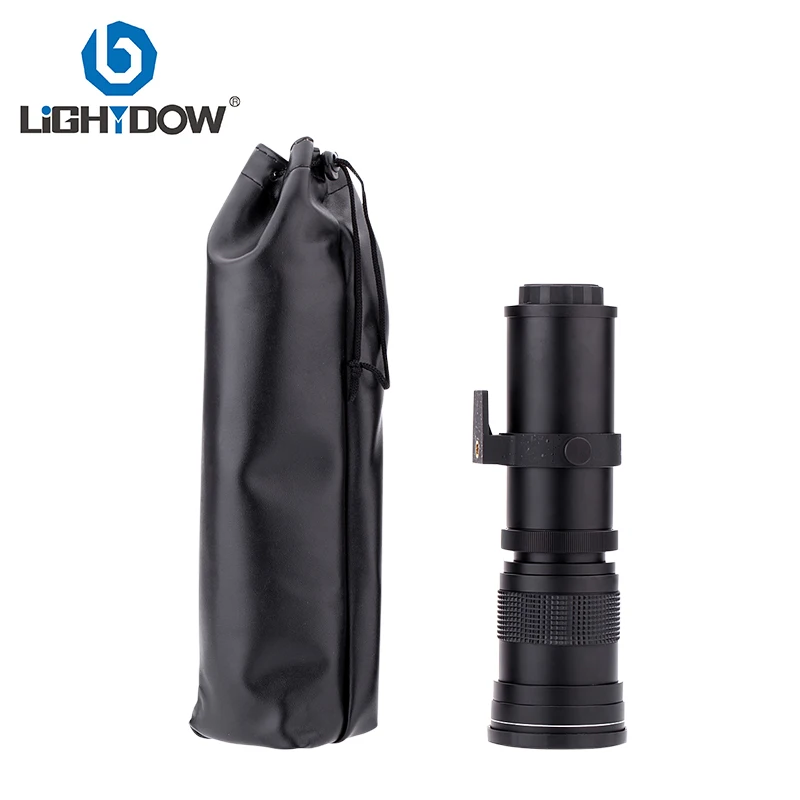 Супер телеобъектив Lightdow 420 800 мм F/8 3 16 ручной зум объектив + кольцо адаптера T2 для
