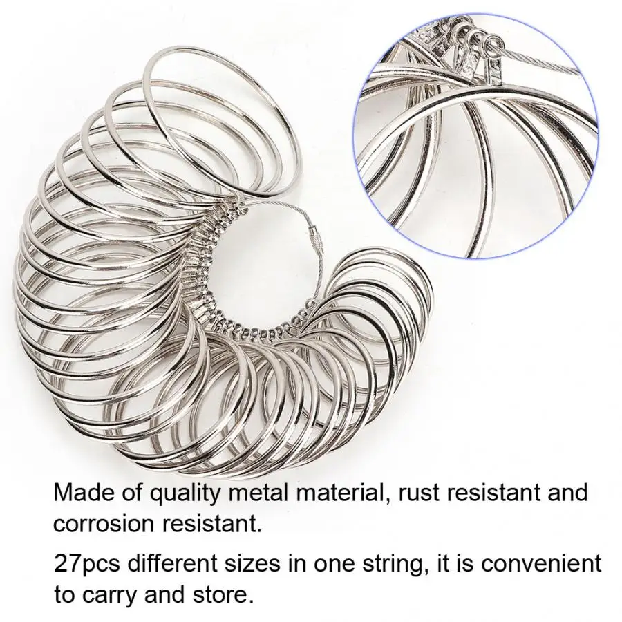 Профессиональный 27 Размеров металлический браслет размер ремешки для часов обручи браслет измерительный размер инструмент для изготовления ювелирных изделий для ювелира е
