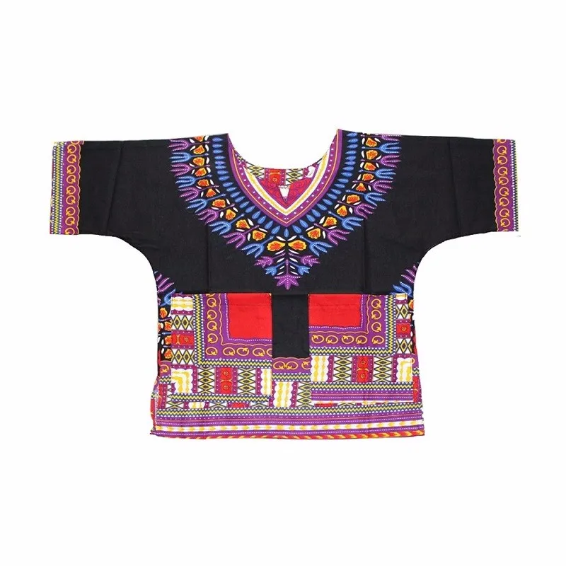 Wholesale Kids 2019 Child New Fashion Design Traditional African Clothing Print Dashiki T-shirt For Boys and Girls african attire