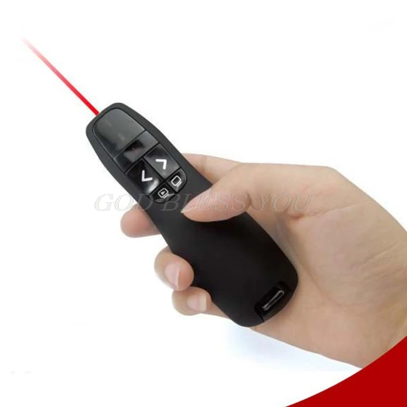 أسود 2.4 Ghz ل وجيتك مقدم لاسلكي R400 مع الأحمر مؤشر ليزر القلم وا