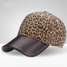 Высокое качество Для женщин зимние Шапки леопардовым принтом Бейсбол Кепки вне моды аксессуары Casquette Gorras Snapback замши