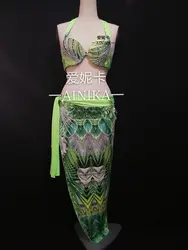 Живота Танцы Восточный танец Индийский Восточной Танцы танцы костюм костюмы одежда Бюстгальтер, пояс шарф кольцо юбка комплект с платьем