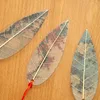 1pc Leaves Vein Bookmark Creative Chinese Wind Tassel Bookmarks Collectibles Boekenlegger Stationery Creative School Supplies ► Photo 3/5